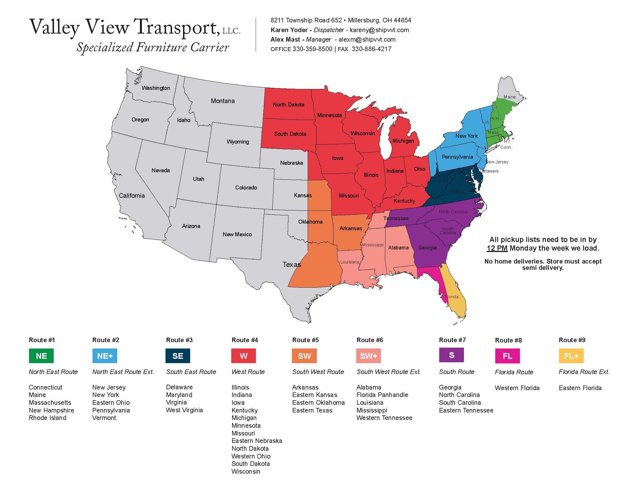Valley View Transport Map 2022